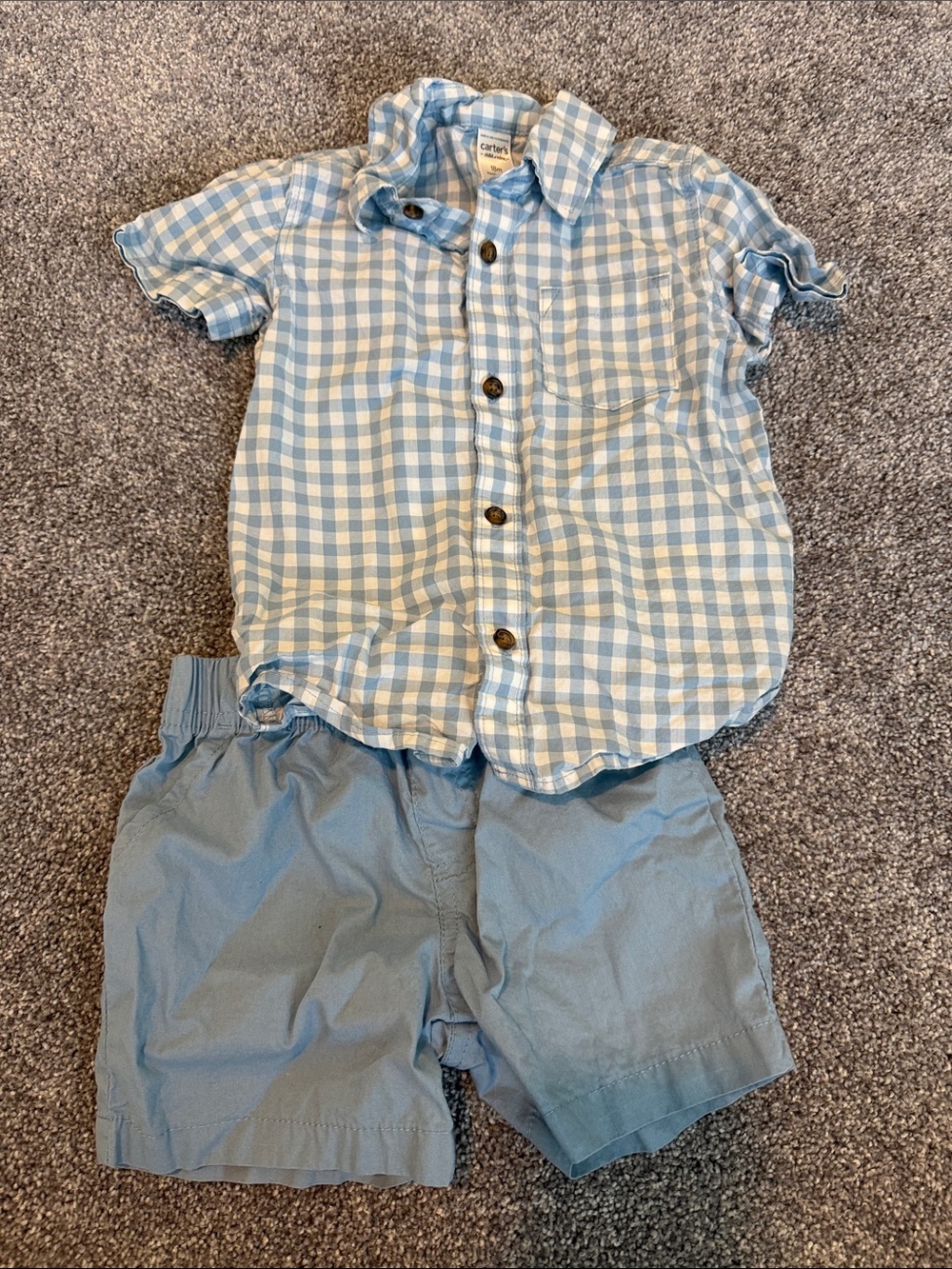 Carters Plaid Button Up